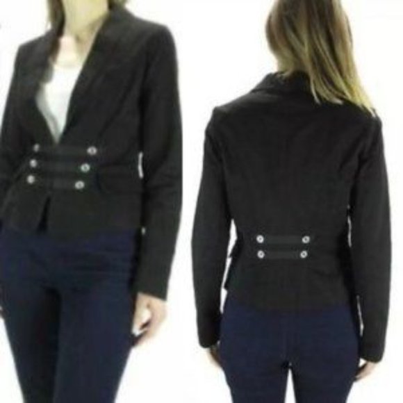 CAbi Black Military Style Jacket/Blazer Size 2 - Picture 1 of 6